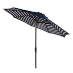 SAFAVIEH Hadire Inside Out Striped 9 Ft Crank Outdoor Umbrella