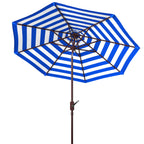 SAFAVIEH Hadire Inside Out Striped 9 Ft Crank Outdoor Umbrella