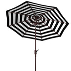 SAFAVIEH Hadire Inside Out Striped 9 Ft Crank Outdoor Umbrella