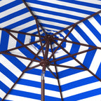 SAFAVIEH Hadire Inside Out Striped 9 Ft Crank Outdoor Umbrella