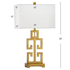 SAFAVIEH Lighting Chantelle Greek Antiqued Gold 29-inch Table Lamp (Set of 2) - 16W x 9D x 29H
