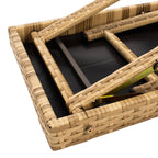 SAFAVIEH Outdoor Blaguna 3-Piece Sun Lounger Set - 83Wx20Dx24H