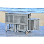 SAFAVIEH Outdoor Brandy 5-Piece Outdoor Dining Table Set - 43Wx35Dx29H