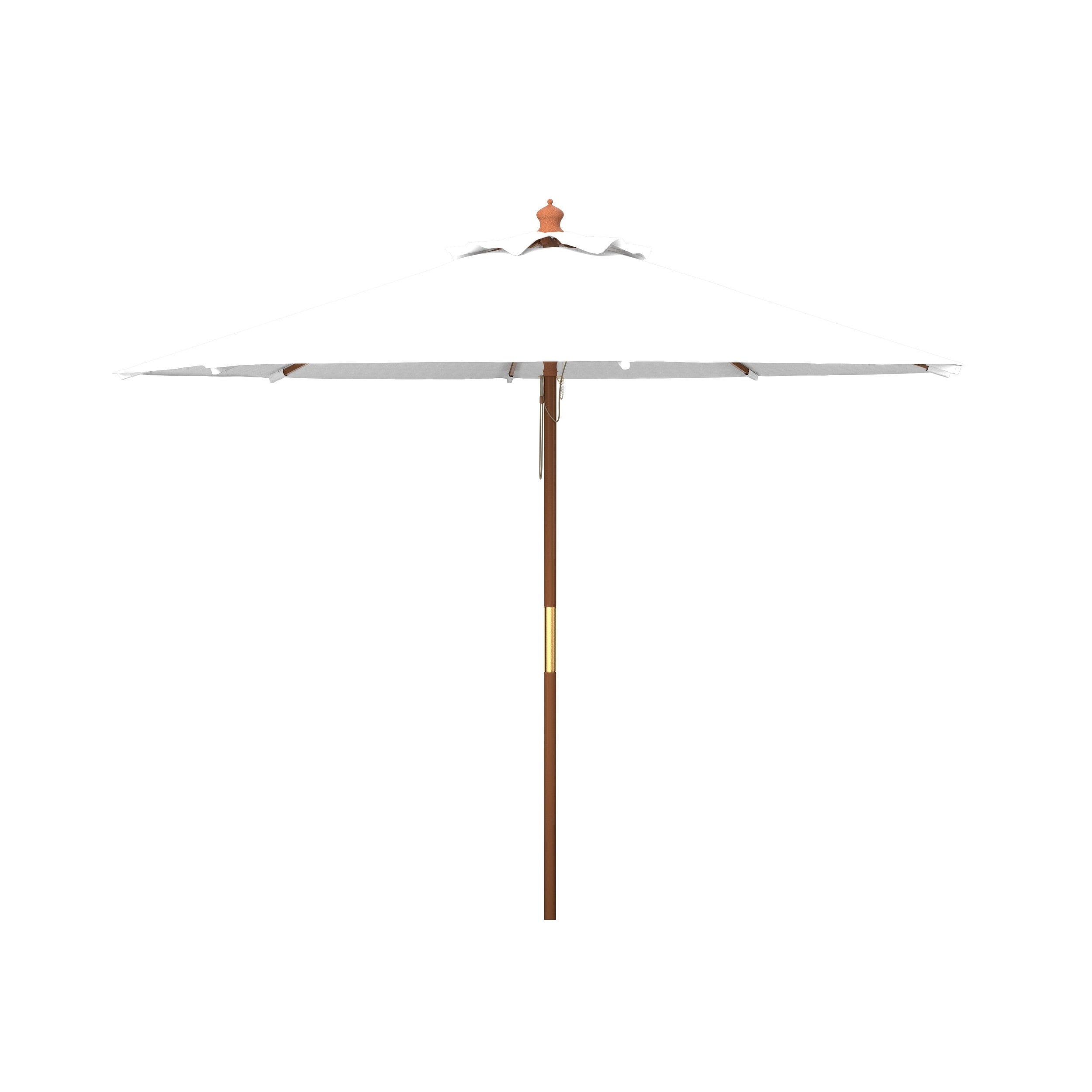 SAFAVIEH Outdoor Glauca 11-Foot Wooden Pulley Market Umbrella