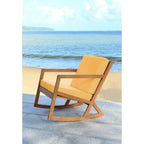 SAFAVIEH Outdoor Makaila Rocking Chair with Cushion - 26W x 31D x 38H