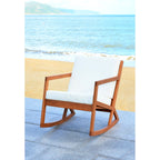 SAFAVIEH Outdoor Makaila Rocking Chair with Cushion - 26W x 31D x 38H