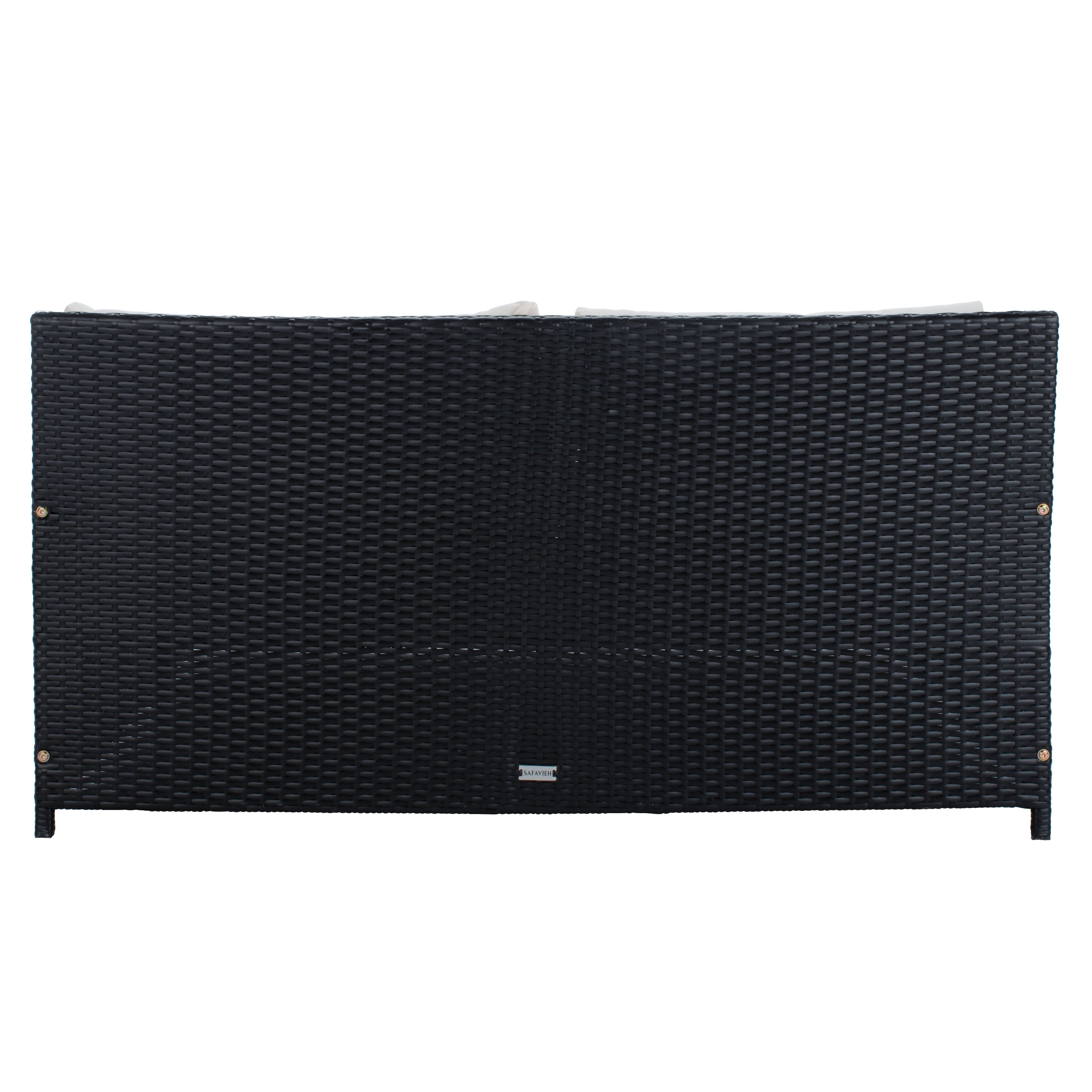 SAFAVIEH Outdoor Taniyah Wicker Daybed with Pillow & Cushions - 53W x 28D x 62H