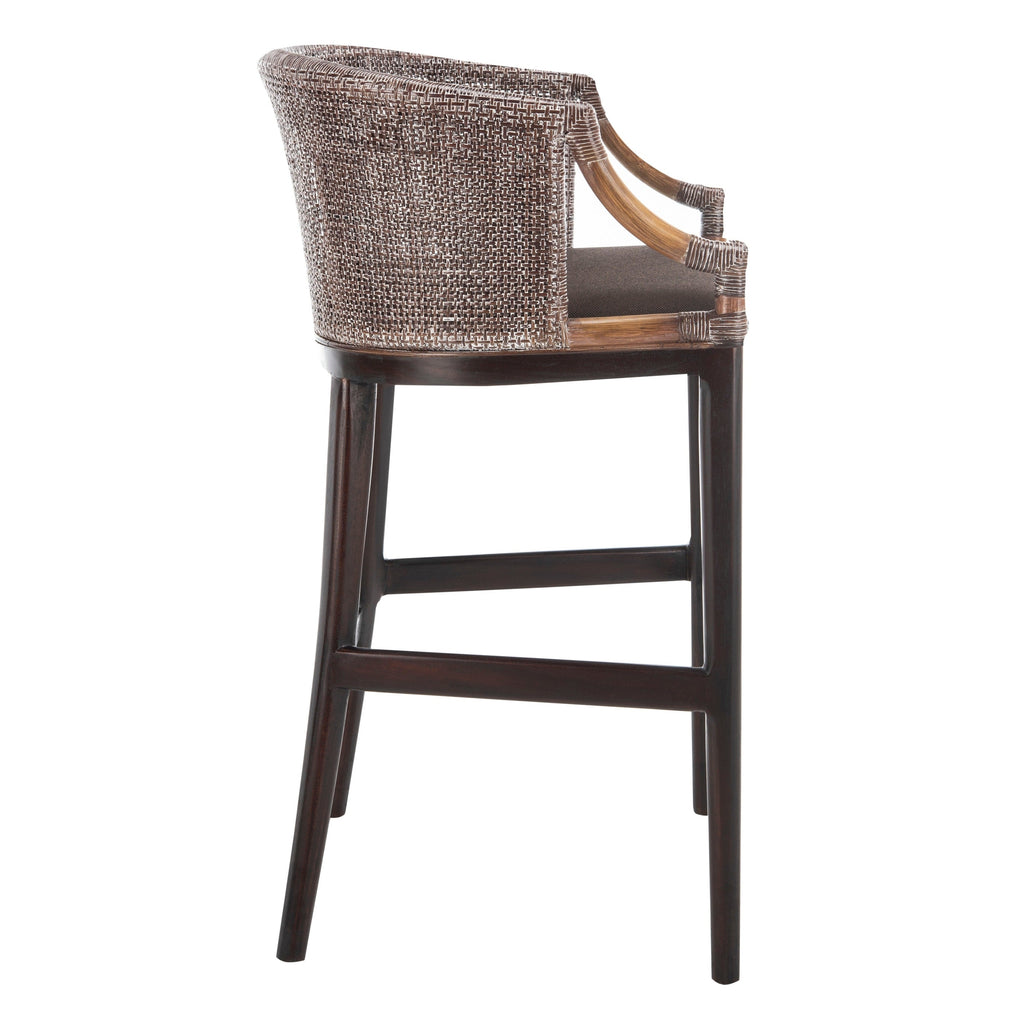 SAFAVIEH Virona Rattan 30-inch Bar Stool - 22.3 W x 20.5 L x 39 H - 22Wx21Dx39H