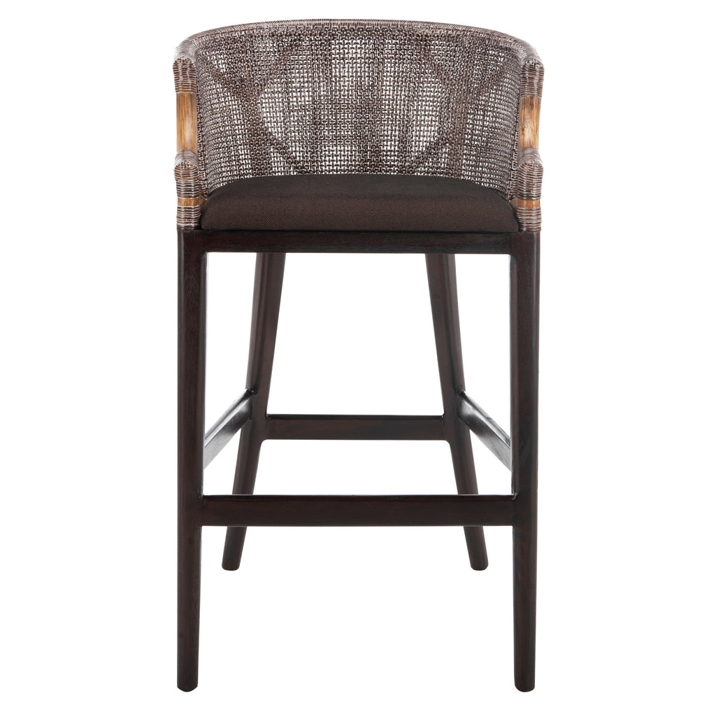 SAFAVIEH Virona Rattan 30-inch Bar Stool - 22.3 W x 20.5 L x 39 H - 22Wx21Dx39H