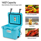 SKTAKOL 16 Quart Cooler Portable Ice Chest Leak-Proof 24 Cans Ice - See Details