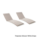 Salem Outdoor Cushion Set for Chaise Lounge - Cushions only (Set of 2) by Christopher Knight Home - 79.25L x 27.50W x 1.50H
