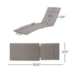 Salem Outdoor Cushion Set for Chaise Lounge - Cushions only (Set of 2) by Christopher Knight Home - 79.25L x 27.50W x 1.50H