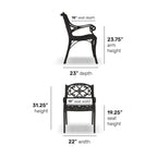 Sanibel Bronze Aluminum 7- Piece Outdoor Dining Set with 72 Oval Dining Table and Six Armchairs by Homestyles