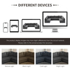 Sectional Sofa,Reversible U Shaped Chenille Couch Set,Free Combination,Oversized 8 Seat Convertible Sofa