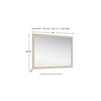 Signature Design by Ashley Cadmori Beige Bedroom Mirror - Brown - 38.86 W x 1.3 D x 27.68 H