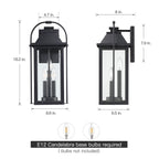 Brits Black Outdoor Wall Lantern Sconce Light