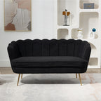 Small Mini Room Couch Two-Seater Sofa with Gold Metal Leg - 2 Seat