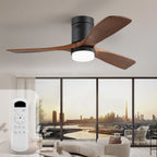 Sofucor 52 Inch Flush Mount Ceiling Fan with Remote, Reversible Motor,Integrated Light Optional