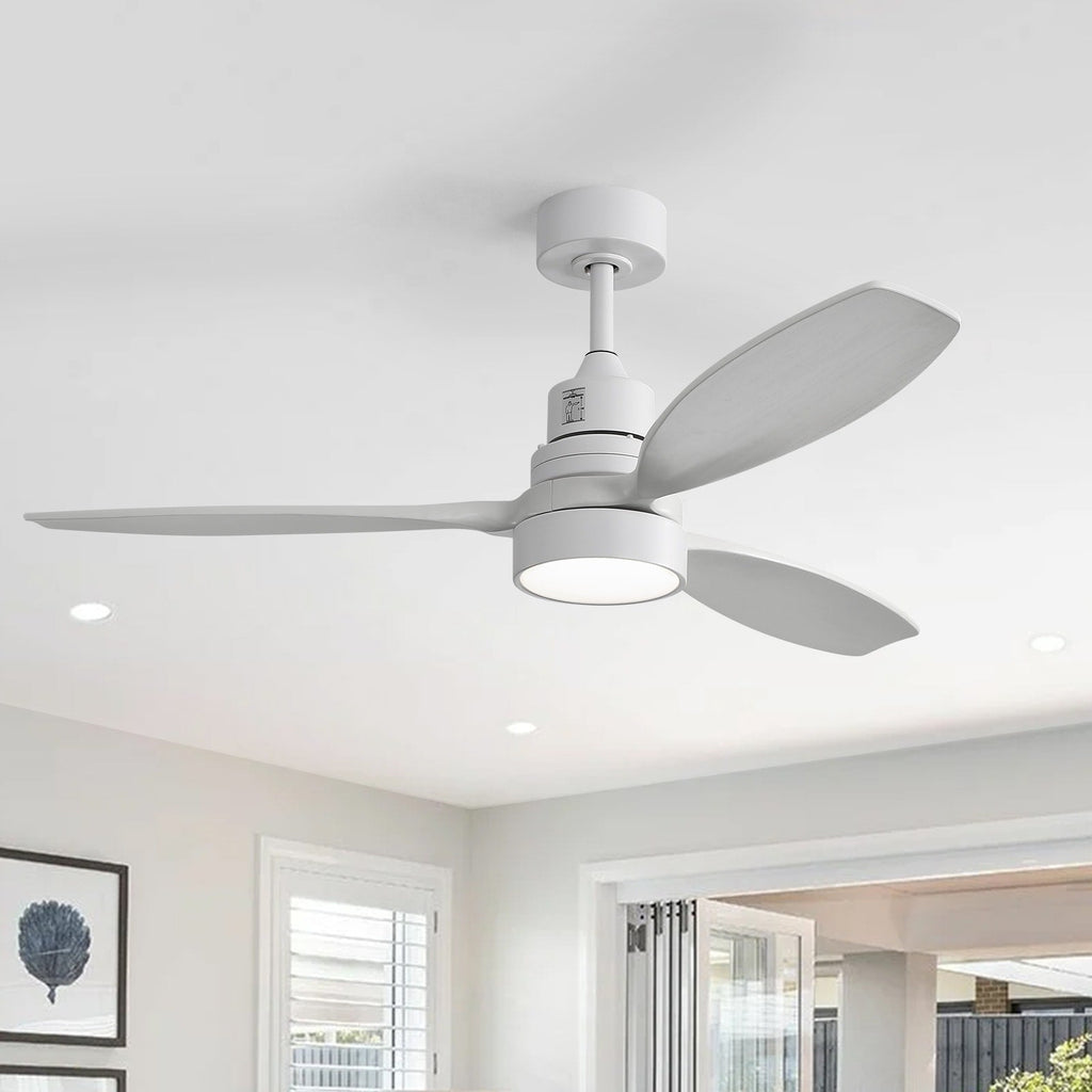 Sofucor 52 Indoor Wood Ceiling Fan Light with Remote, Integrated Light Optional