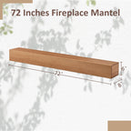 Solid Pine Wall Mounted Fireplace Mantel Floating Shelf