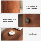 Solid Wood Chairside End Table, Two-Drawer Narrow Side Table Slim