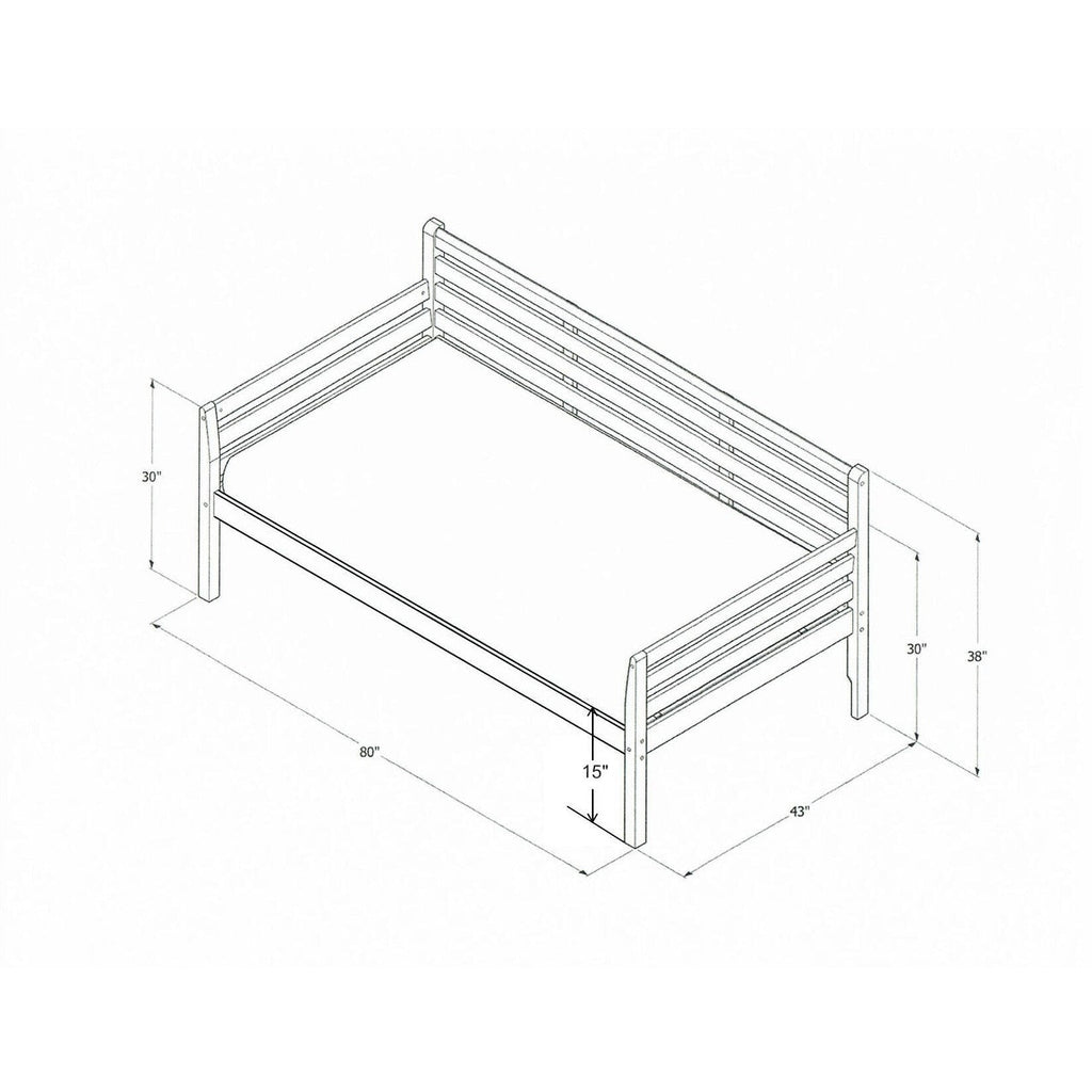 Somette Boho Daybed with Additional Pop Up Bed (Mattresses Not Included)