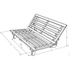 Somette Carson Futon Frame in Java Finish (Mattress not included)