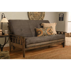 Somette Tucson Full-size Rustic Walnut Futon Set with Mattress