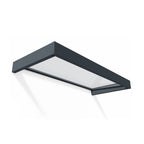 Sophia 3 ft. Grey Clear Door and Window Awning