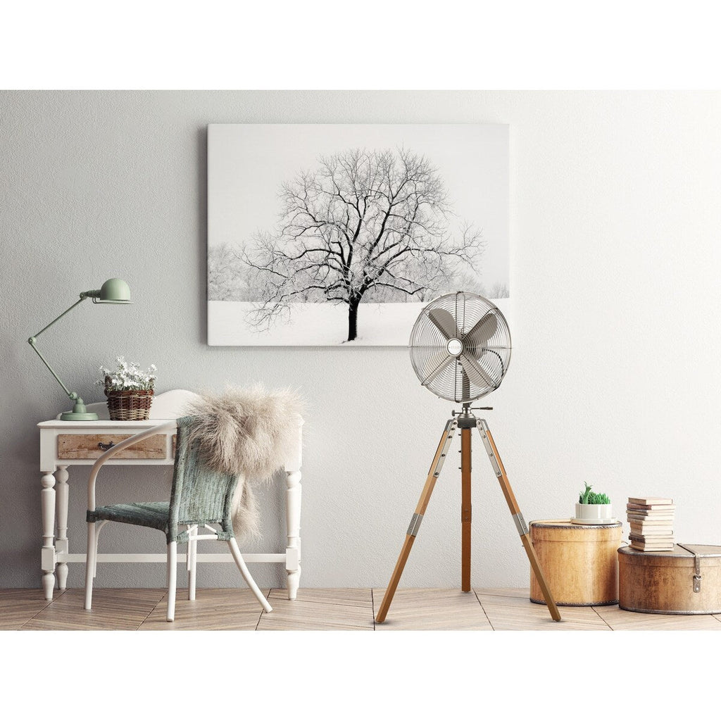 Star Fans Star Tripod 16-inch Stand Fan with Wooden Legs