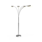 Strick & Bolton Charlie Brushed Steel Arched 5-light Floor Lamp