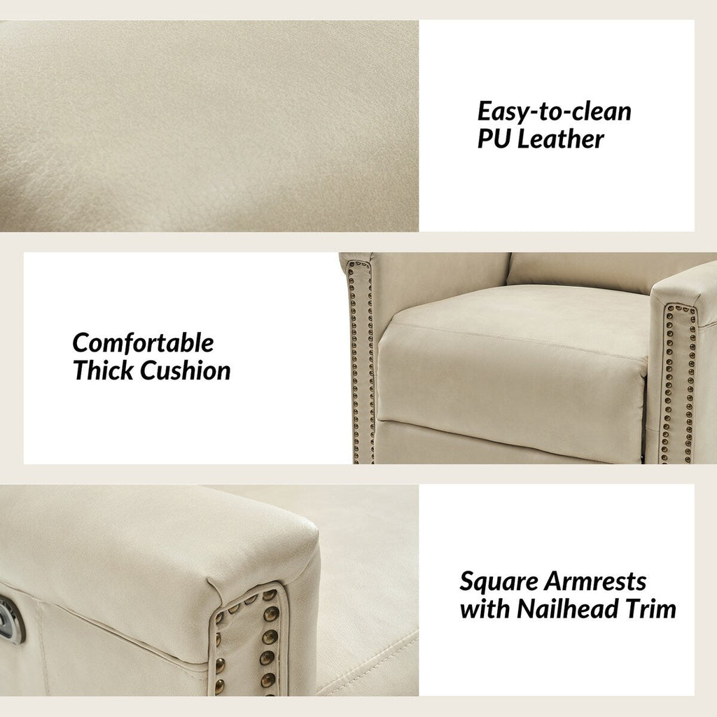 Tobias Traditional Swivel And Rocker Power Recliner Set of 2 by HULALA HOME