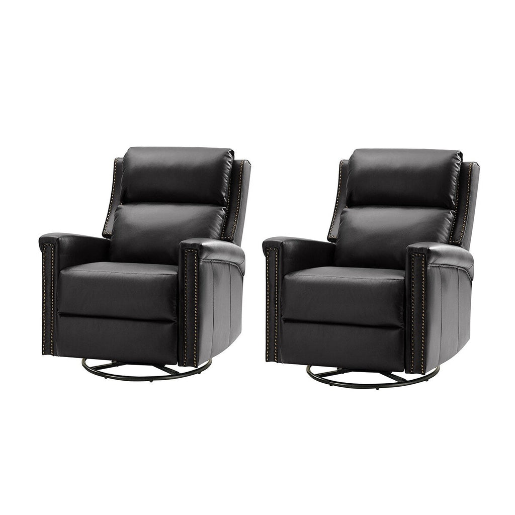 Tobias Traditional Swivel And Rocker Power Recliner Set of 2 by HULALA HOME
