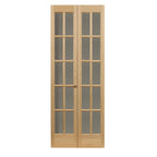 AWC Traditional Divided Glass Unfinished Pine 32-inch Bifold Door