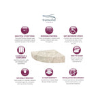 Transolid Studio 14-In X 14-In Solid Surface Wall-Mount Corner Shower Seat - 14.5 x 14.25 x 3