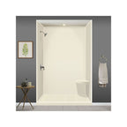 Transolid Studio 14-In X 14-In Solid Surface Wall-Mount Corner Shower Seat - 14.5 x 14.25 x 3
