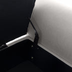 Upholstered Storage Bench Arm Bench Entryway Bench with Tufted Flip Top 50.4 Inches