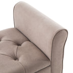 Upholstered Storage Bench Arm Bench Entryway Bench with Tufted Flip Top 50.4 Inches