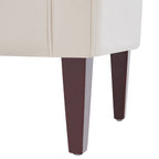 Upholstered Storage Bench Arm Bench Entryway Bench with Tufted Flip Top 50.4 Inches