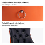 Upholstered Tufted Velvet Dining Chair with Solid Wood Legs Set of 6