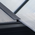 VEIKOUS Aluminum Walk-In Garden Greenhouse Kit with Adjustable Roof Vent and Lockable Door Grey