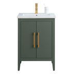 Vanity Art 20 or 24 or 30 Single Sink Bathroom Vanity Cabinet with Ceramic Top