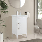 Vanity Art 20 or 24 or 30 Single Sink Bathroom Vanity Cabinet with Ceramic Top