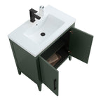 Vanity Art 20 or 24 or 30 Single Sink Bathroom Vanity Cabinet with Ceramic Top