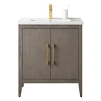 Vanity Art 20 or 24 or 30 Single Sink Bathroom Vanity Cabinet with Ceramic Top