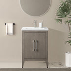 Vanity Art 20 or 24 or 30 Single Sink Bathroom Vanity Cabinet with Ceramic Top