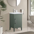 Vanity Art 20 or 24 or 30 Single Sink Bathroom Vanity Cabinet with Ceramic Top