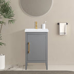 Vanity Art 20 or 24 or 30 Single Sink Bathroom Vanity Cabinet with Ceramic Top