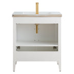 Vanity Art 20 or 24 or 30 Single Sink Bathroom Vanity Cabinet with Ceramic Top