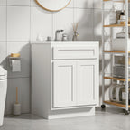 Vanity Art 24-inch Solid Wood Single Sink Bathroom Vanity Cabinet